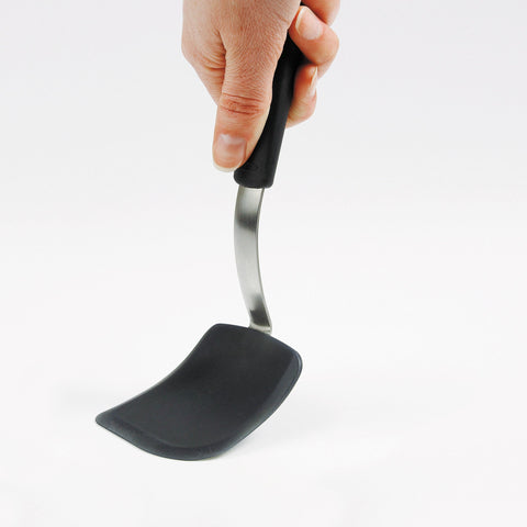 OXO Good Grips Silicone Cookie Spatula – rounded corners for scraping sticky dough.