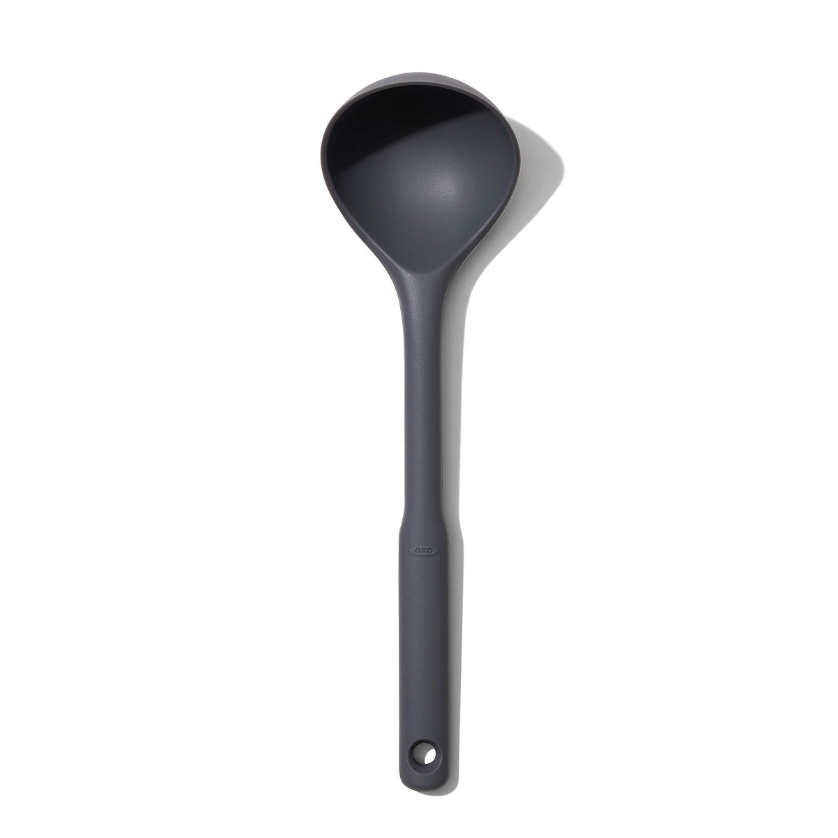 OXO Good Grips Silicone Everyday Ladle pour-focused design for clean, mess-free serving.