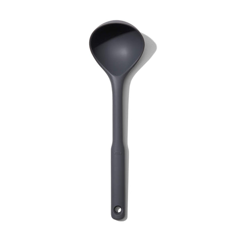 OXO Good Grips Silicone Everyday Ladle pour-focused design for clean, mess-free serving.