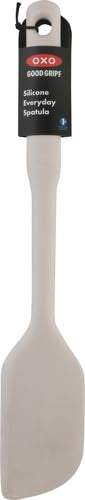 OXO Good Grips silicone everyday spatula flexible edge reaches corners and scrapes bowls.