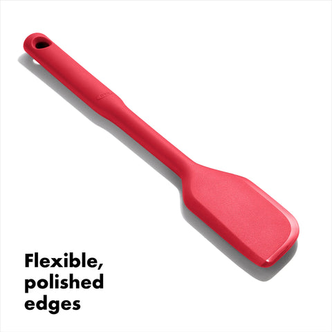 OXO Good Grips silicone spatula jam is non-scratch for non-stick cookware