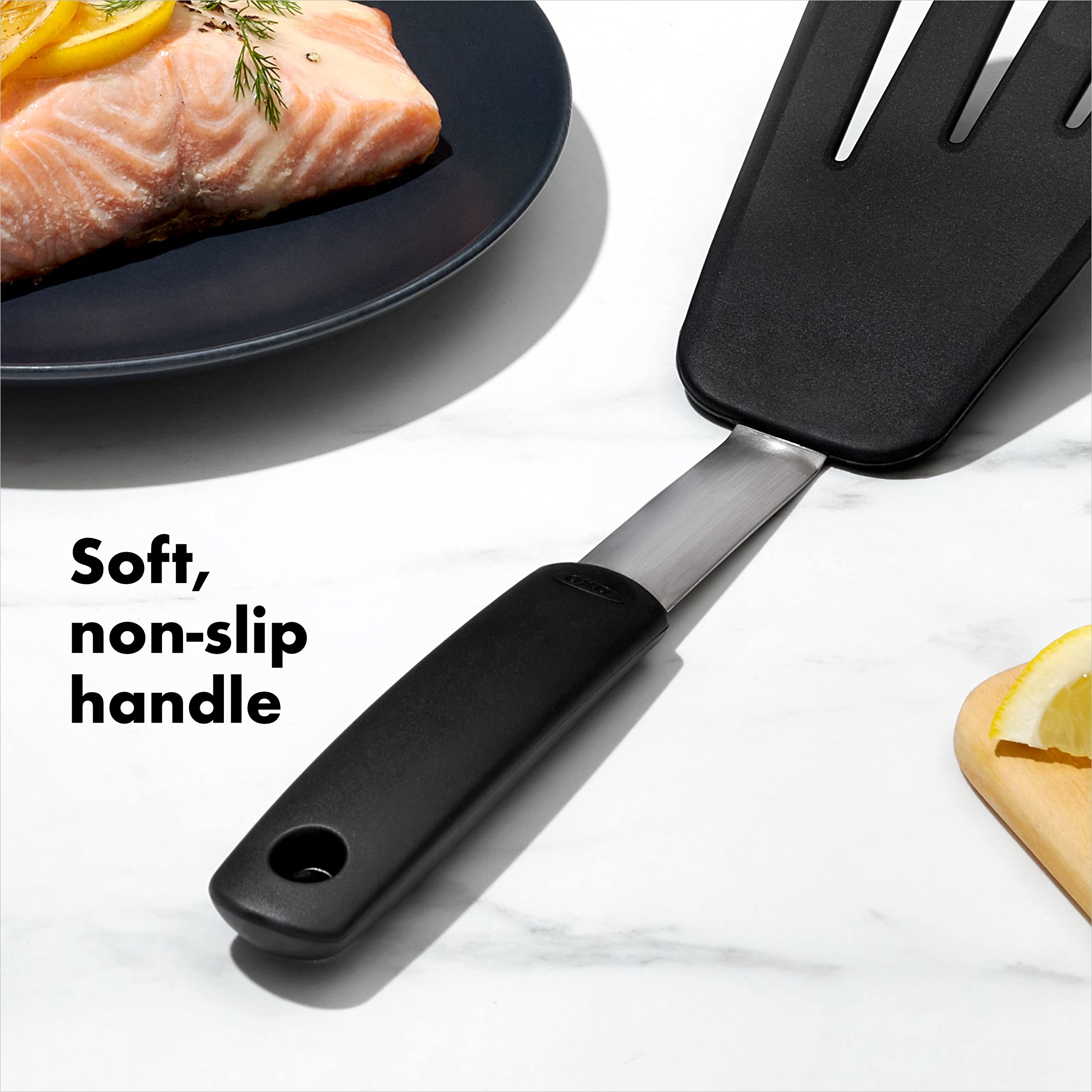 OXO Good Grips dishwasher safe for easy cleanup after meal prep.
