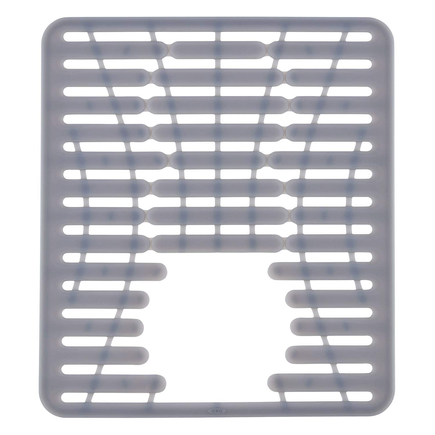 OXO Good Grips silicone sink mat with raised feet for better water flow.