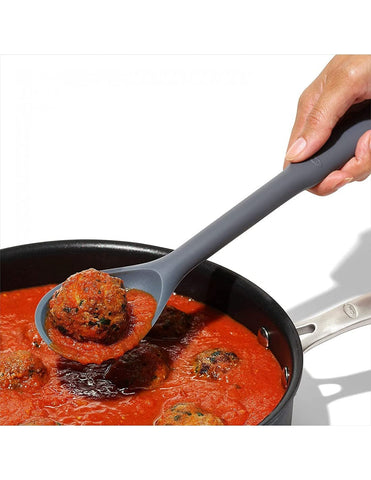 OXO Good Grips Silicone Spoon is dishwasher safe for quick cleanup after meals.