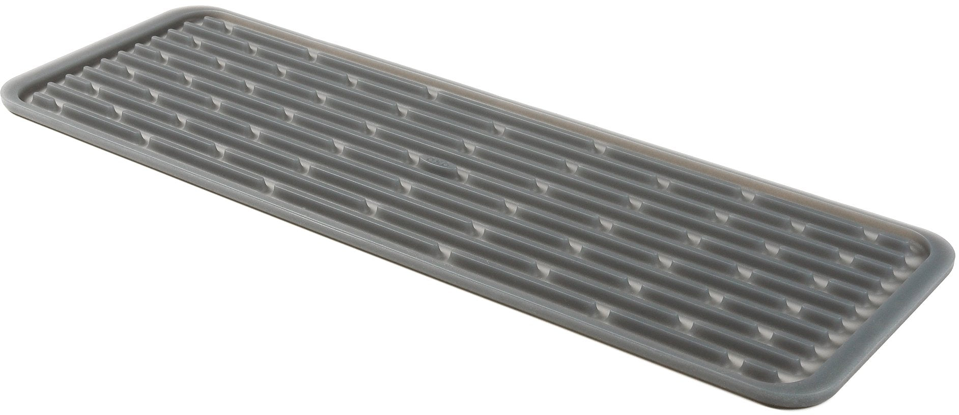 OXO Good Grips silicone stemware drying mat in gray for safe drying and airflow