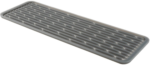 OXO Good Grips silicone stemware drying mat in gray for safe drying and airflow