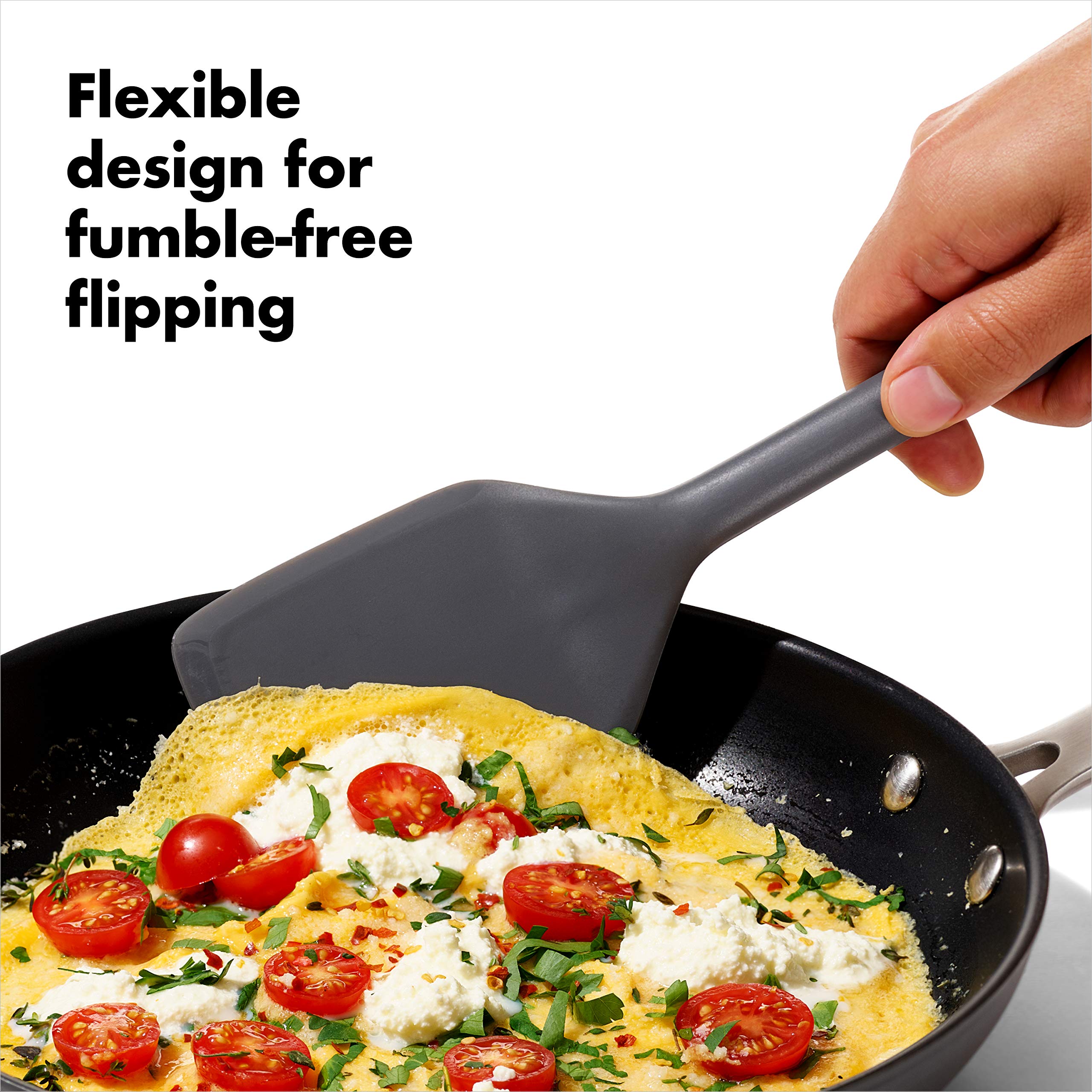OXO Good Grips silicone utensils are dishwasher safe for quick cleanup