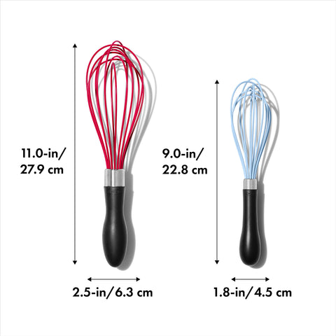 OXO Good Grips silicone whisk 11-inch balloon for batter and whipped cream.