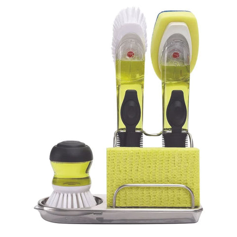 OXO Good Grips sink caddy gray, perforated base keeps sponges and tools dry
