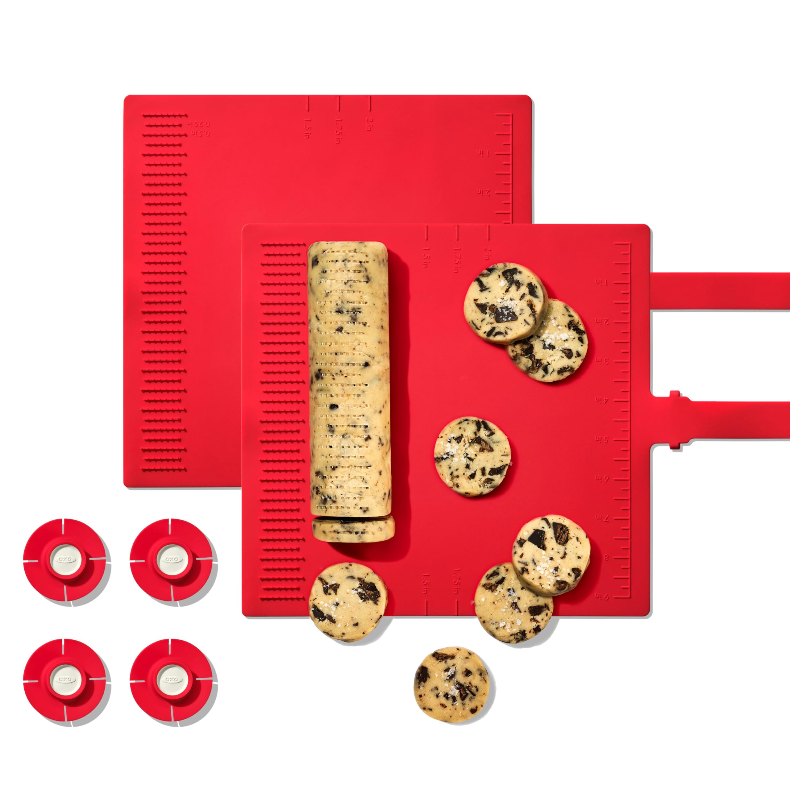 OXO Good Grips Slice & Bake Cookie Helper two mats for easy dough shaping.