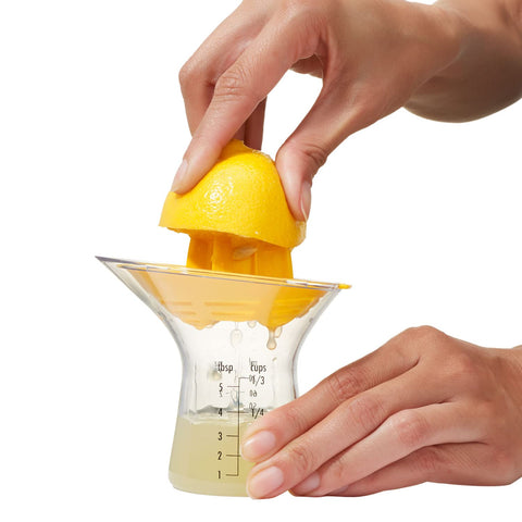 OXO Good Grips small citrus juicer compact design fits tight counters.