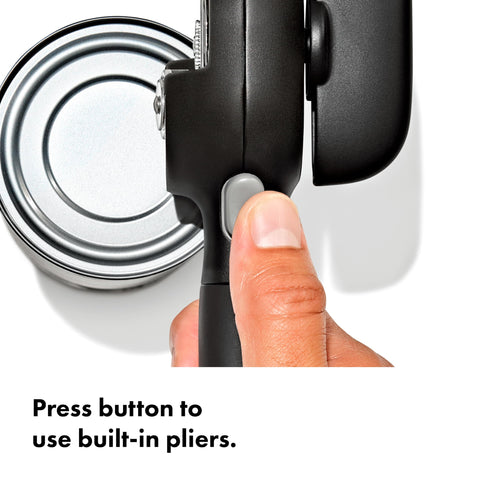 OXO Good Grips Smooth Edge Can Opener highlights stainless cutting wheel staying clean.