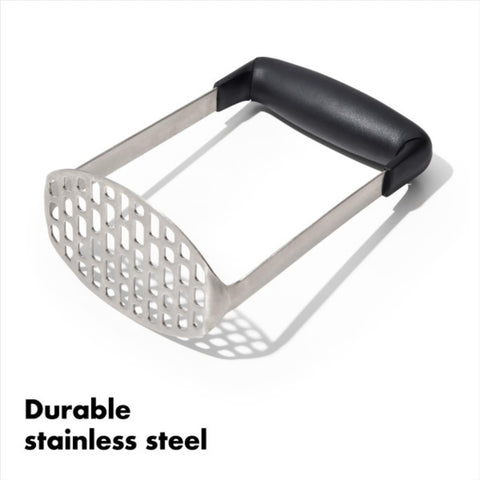OXO Good Grips Smooth Potato Masher dishwasher-safe construction detail