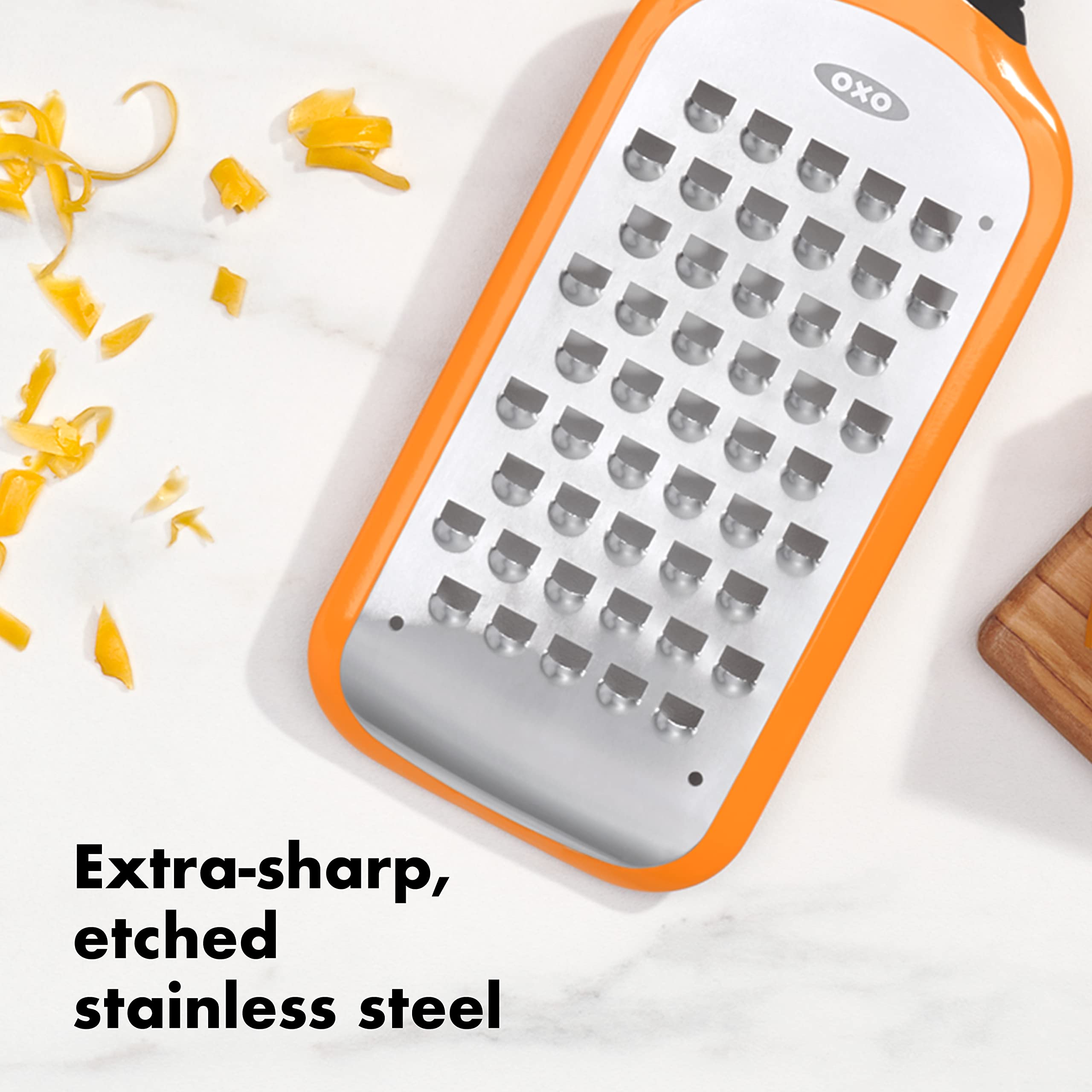 OXO Good Grips soft non-slip handle offers comfortable grip during long shredding tasks