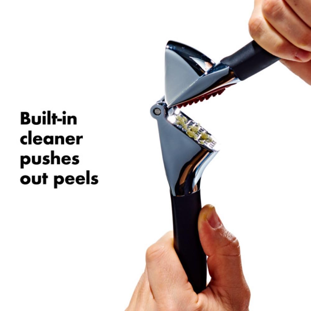 OXO soft non-slip handles reduce hand strain while squeezing.