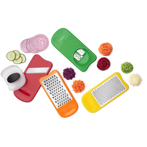 OXO Good Grips coarse grater grates semi-soft cheese and onions.