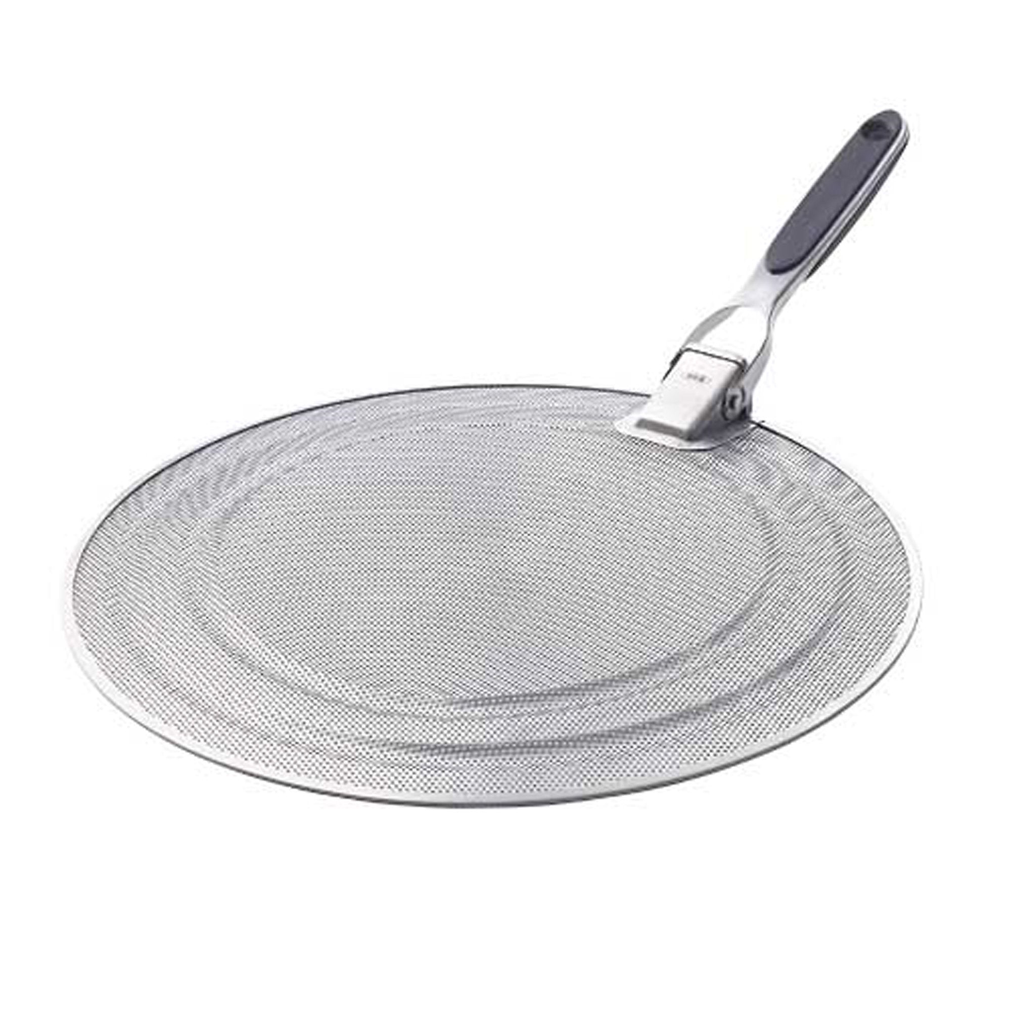 OXO Good Grips splatter screen fits 13-inch pans, keeping grease contained during frying.