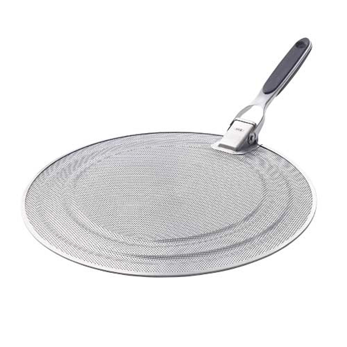 OXO Good Grips splatter screen fits 13-inch pans, keeping grease contained during frying.