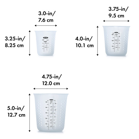 OXO Good Grips flat base provides stability on counters and in microwaves