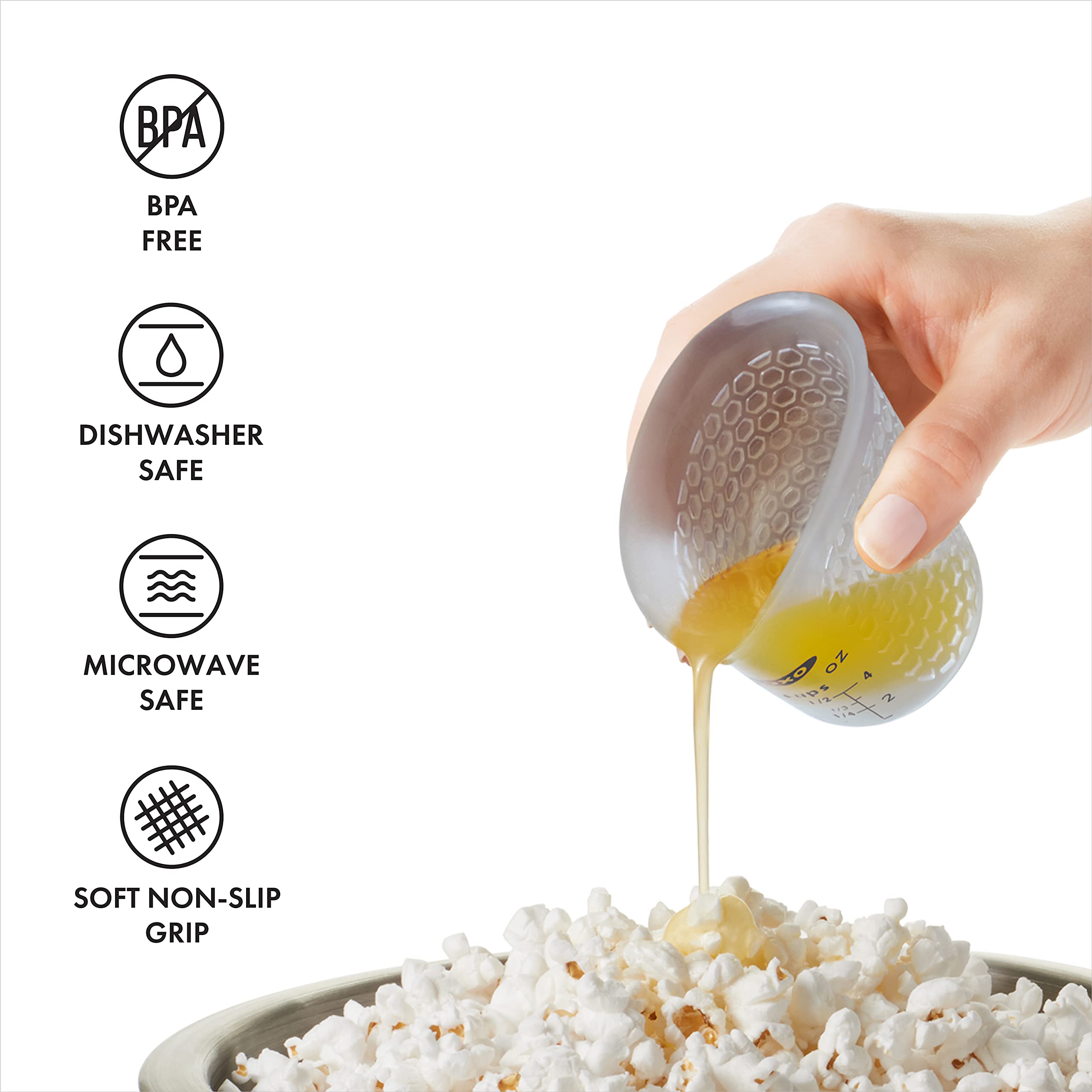 OXO Good Grips microwave-safe silicone for melting butter or chocolate safely