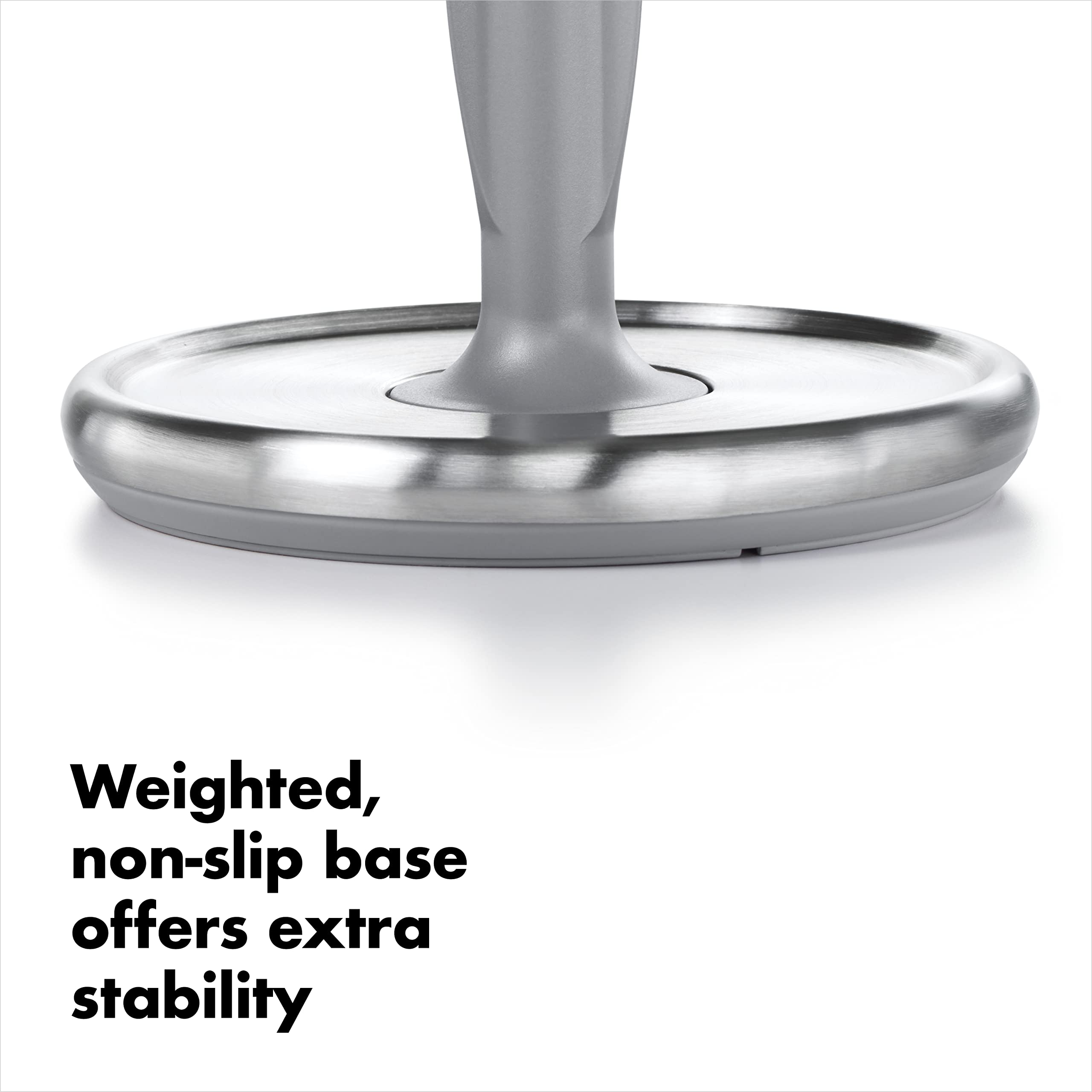 OXO Good Grips Steady brushed stainless steel finish complements spaces