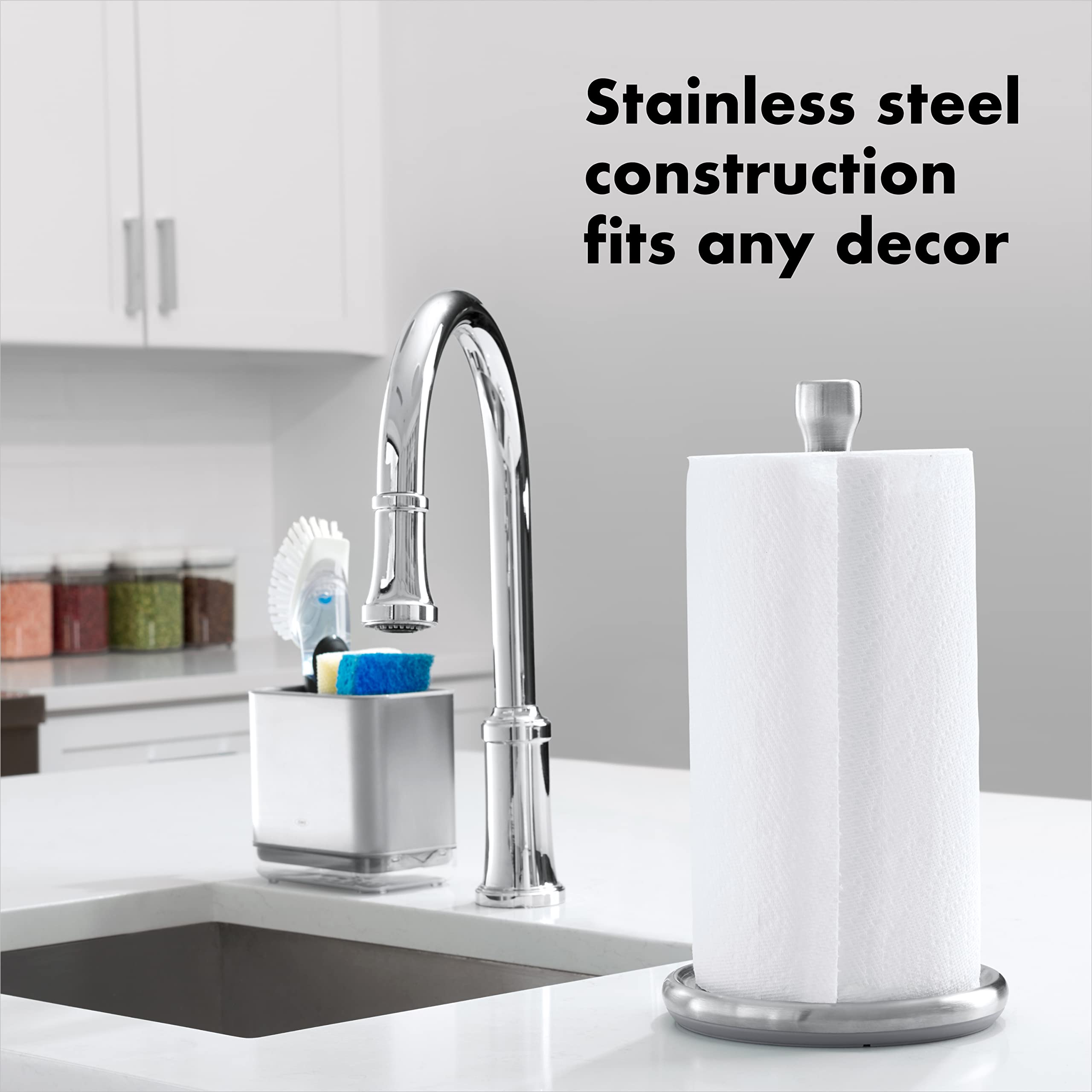 OXO Good Grips Steady-base raises lip to keep towels contained