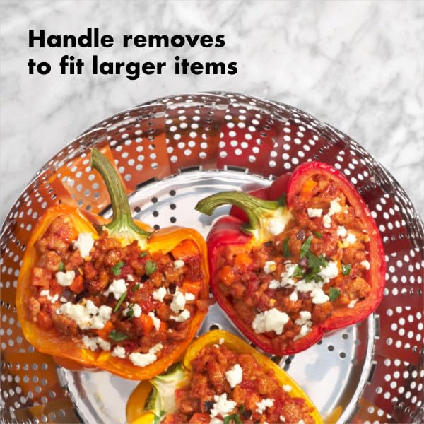 OXO Good Grips steamer feet elevated to boost steam circulation