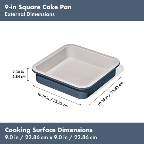 OXO Good Grips storm blue bakeware after use, easy hand wash.