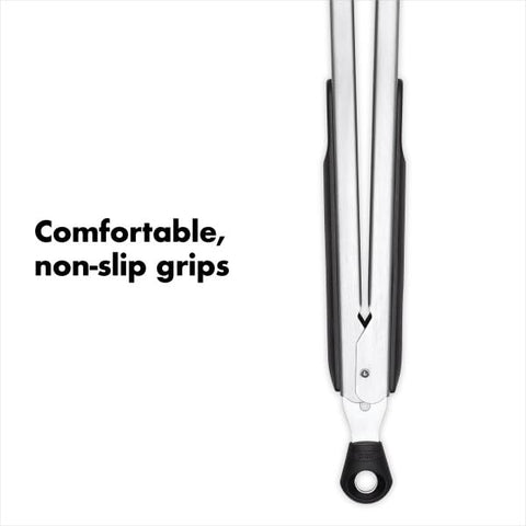 OXO Good Grips dishwasher-safe tongs for quick cleanup after meals