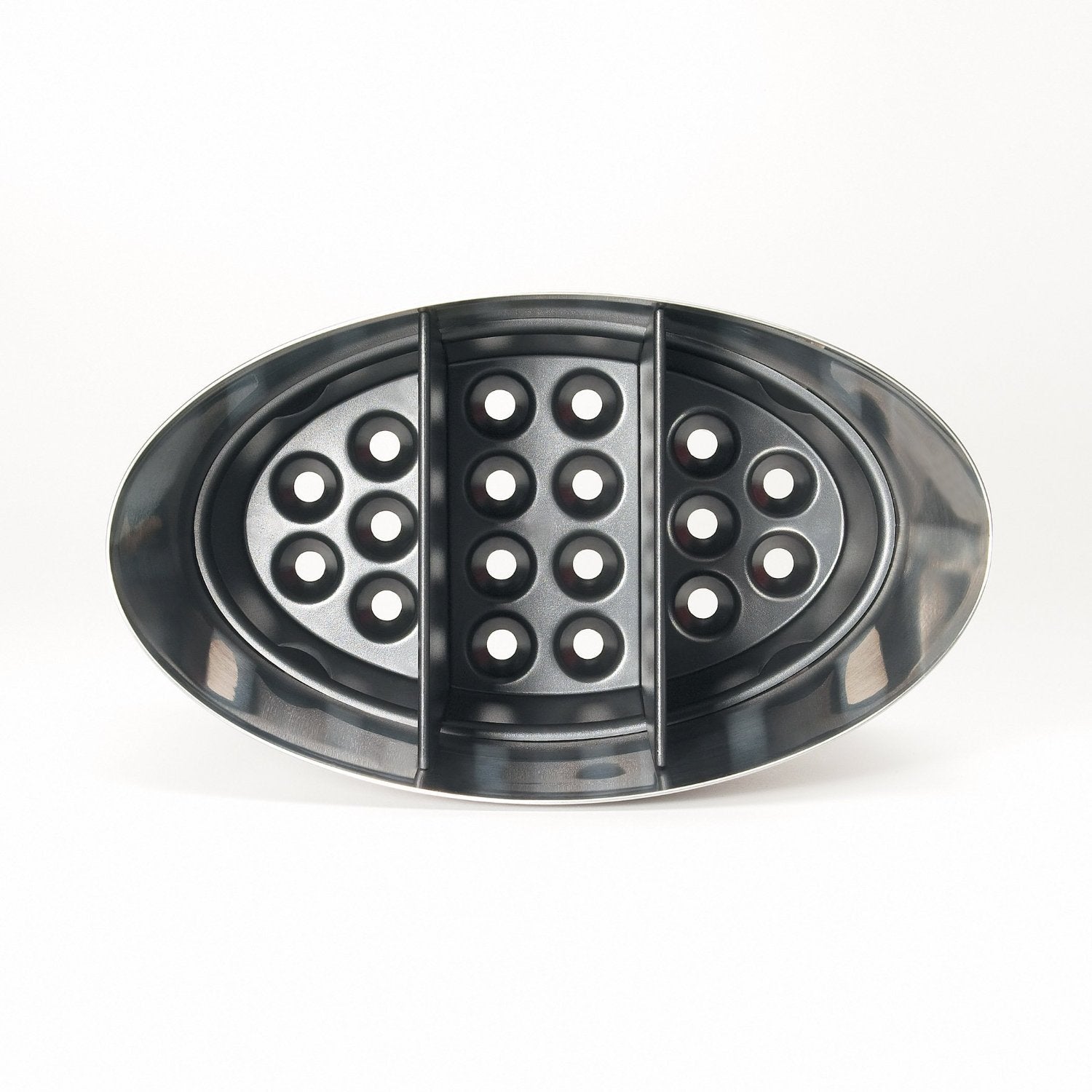 Fits in narrow spaces or flush against a wall with the holder.