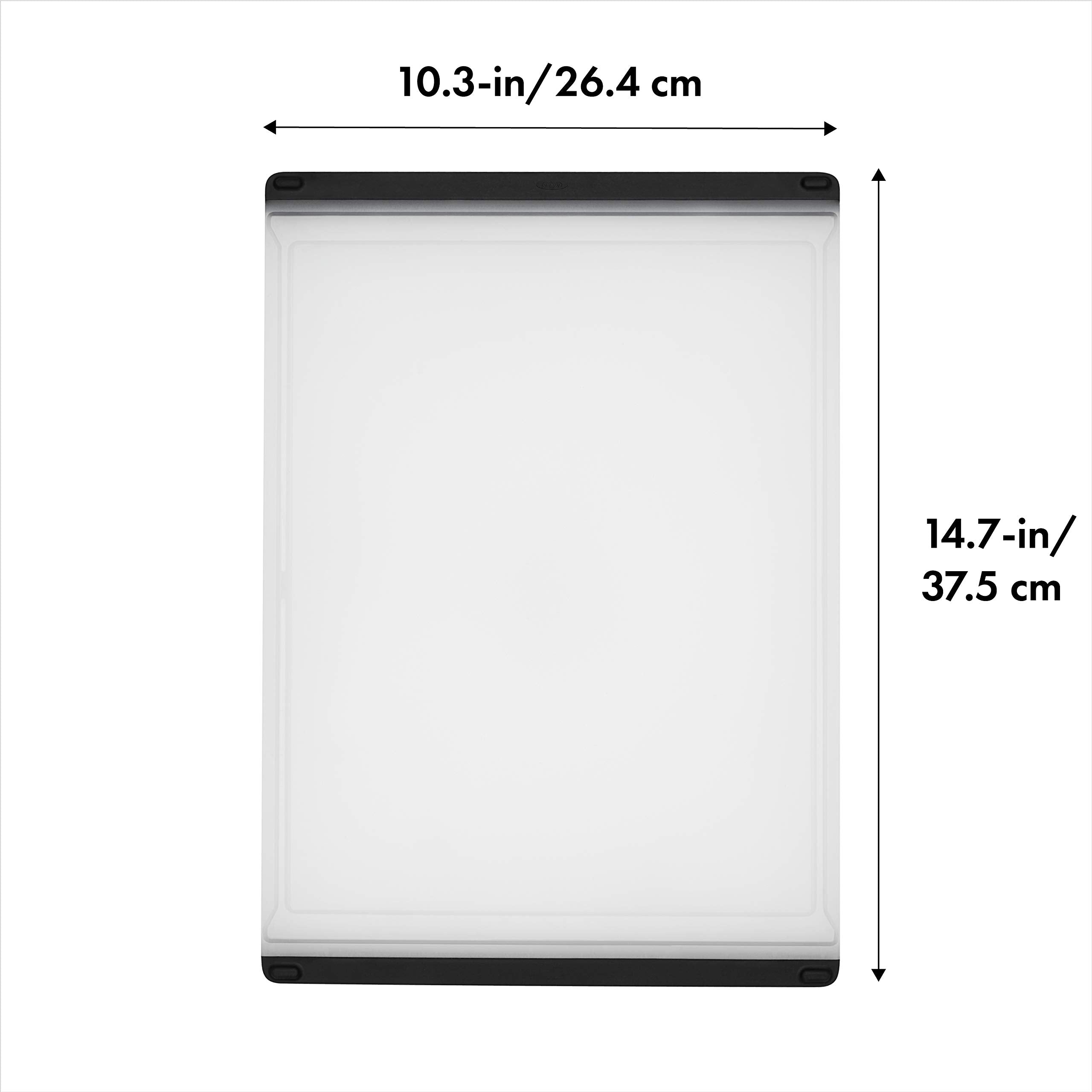 OXO Good Grips Cutting Board double-sided design keeps meats and veggies separate.