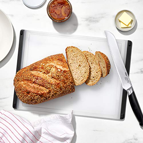 OXO Good Grips Cutting Board large work surface supports big meals and bulk prep.
