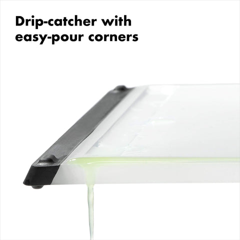 OXO Good Grips Cutting Board non-slip feet keep it steady while you slice.