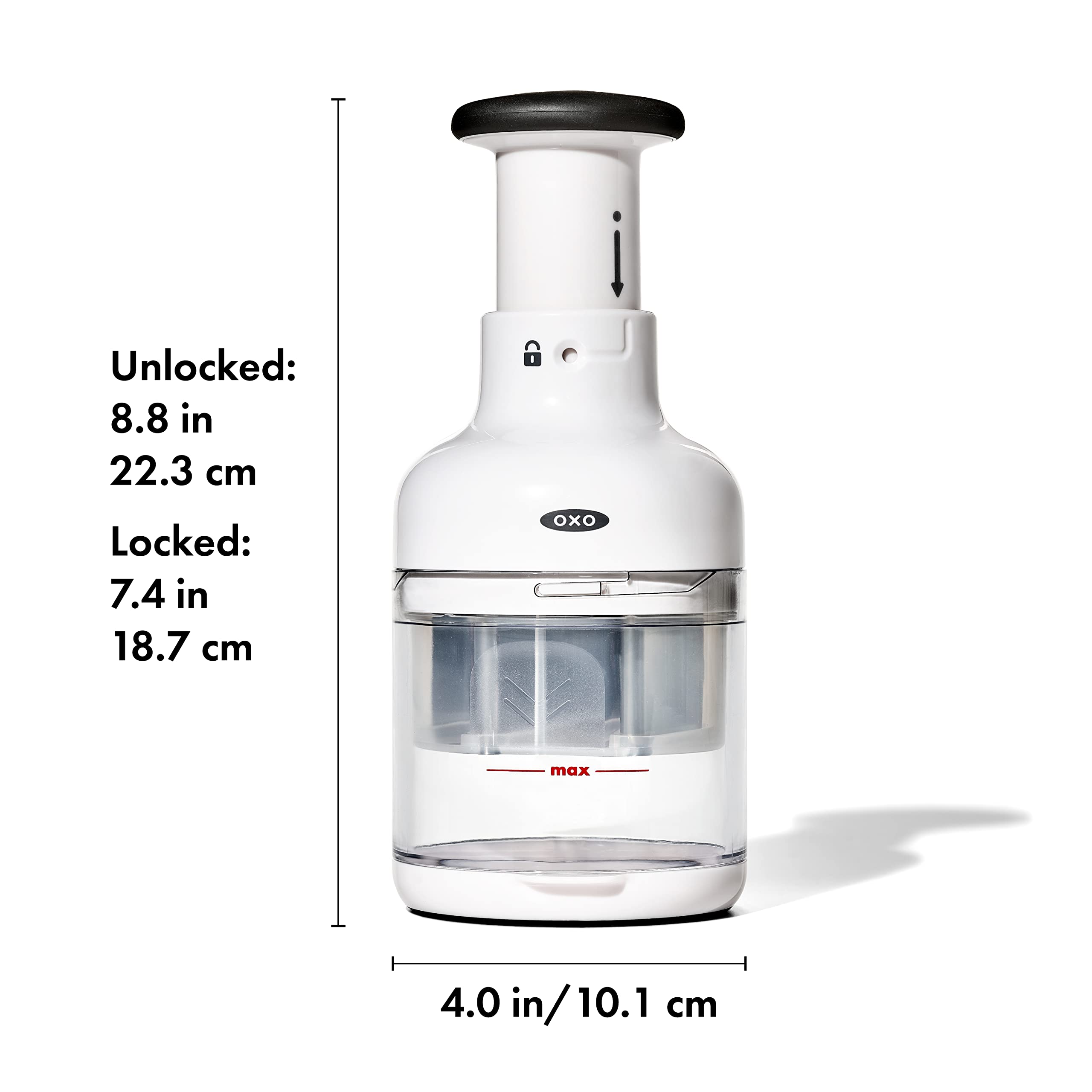 OXO Good Grips Vegetable Chopper disassembles for thorough cleaning