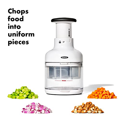 OXO Good Grips chopper pump knob for comfortable chopping