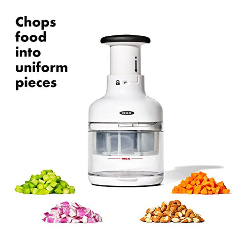 OXO Good Grips chopper pump knob for comfortable chopping