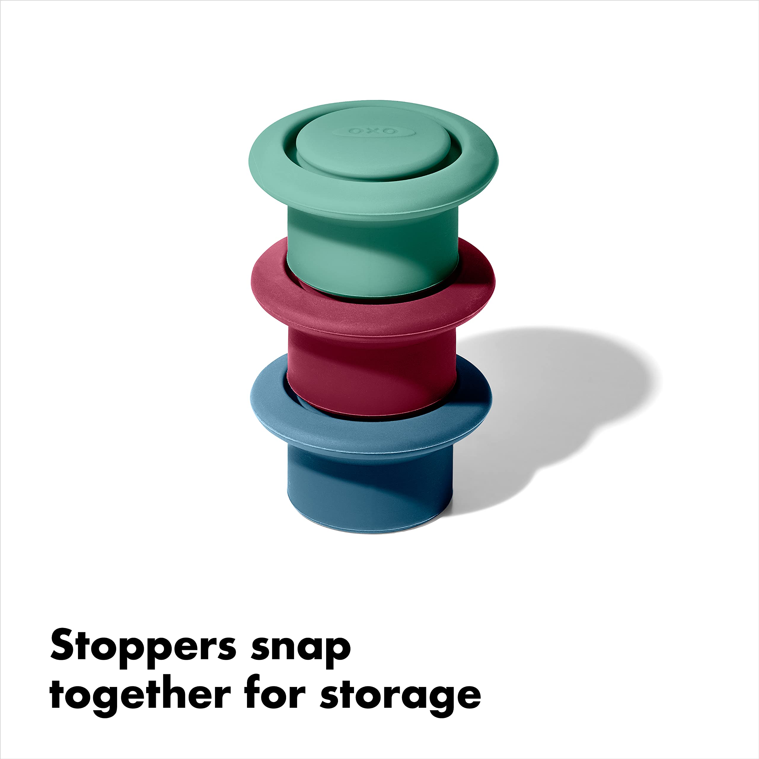OXO Good Grips wine stoppers keep contents fresh in fridge