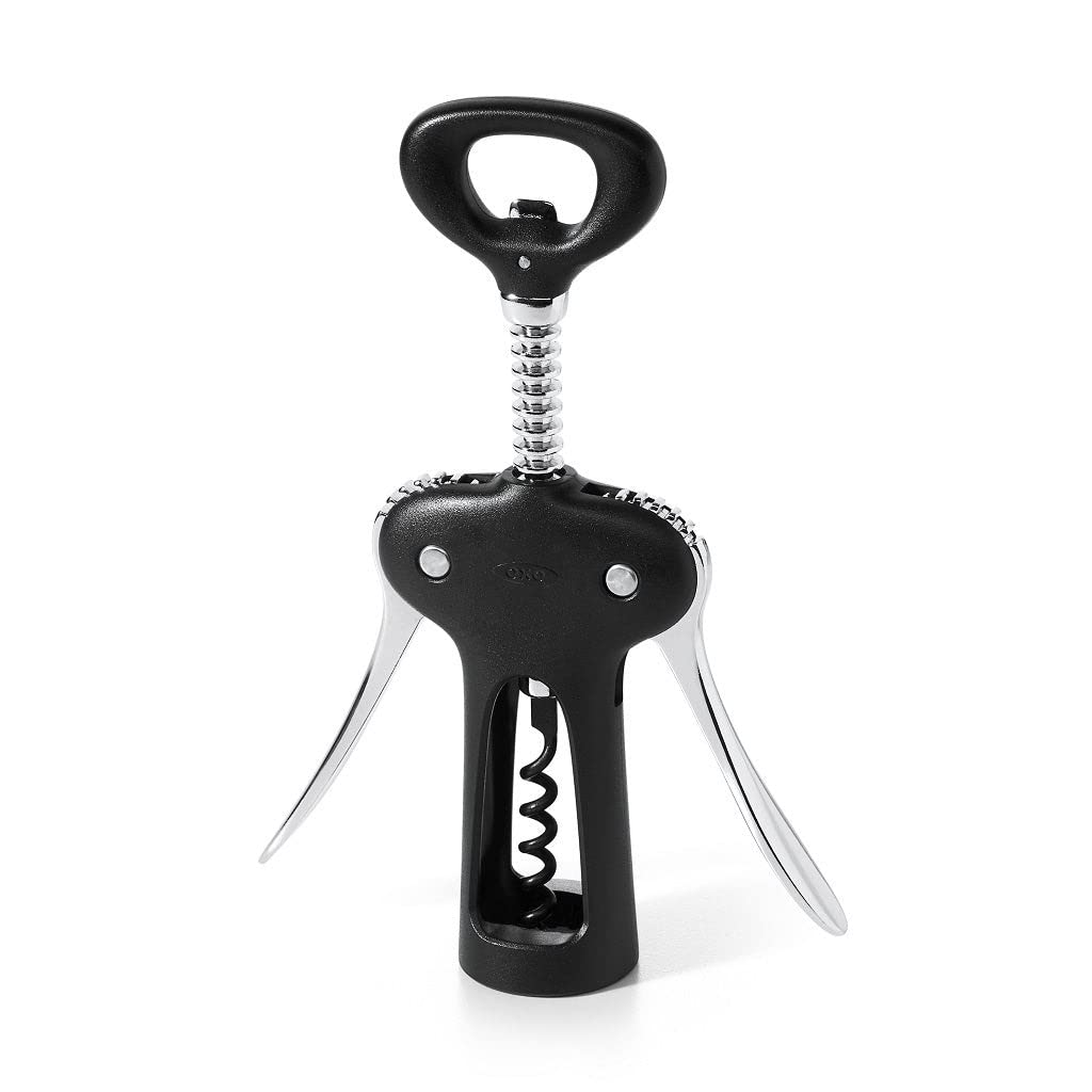 OXO Good Grips Winged Corkscrew in use for smooth cork removal