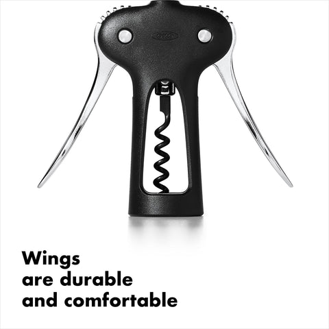 OXO Good Grips Winged Corkscrew non-stick screw ensures easy cork insertion