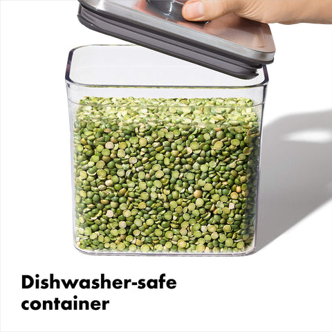 Compact BPA-free steel body blends with countertops and saves space