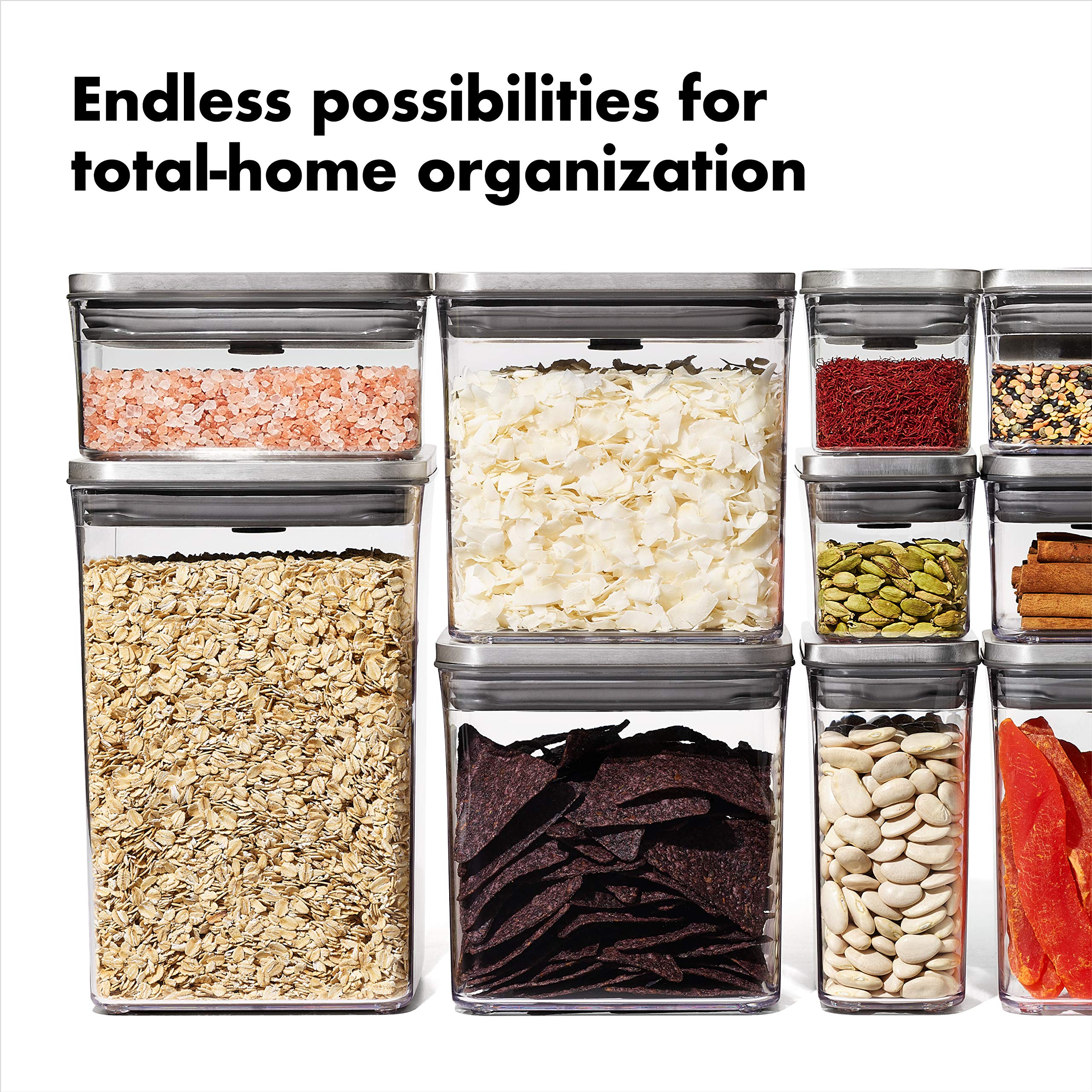 Versatile canister for pantry or other organized storage on a countertop