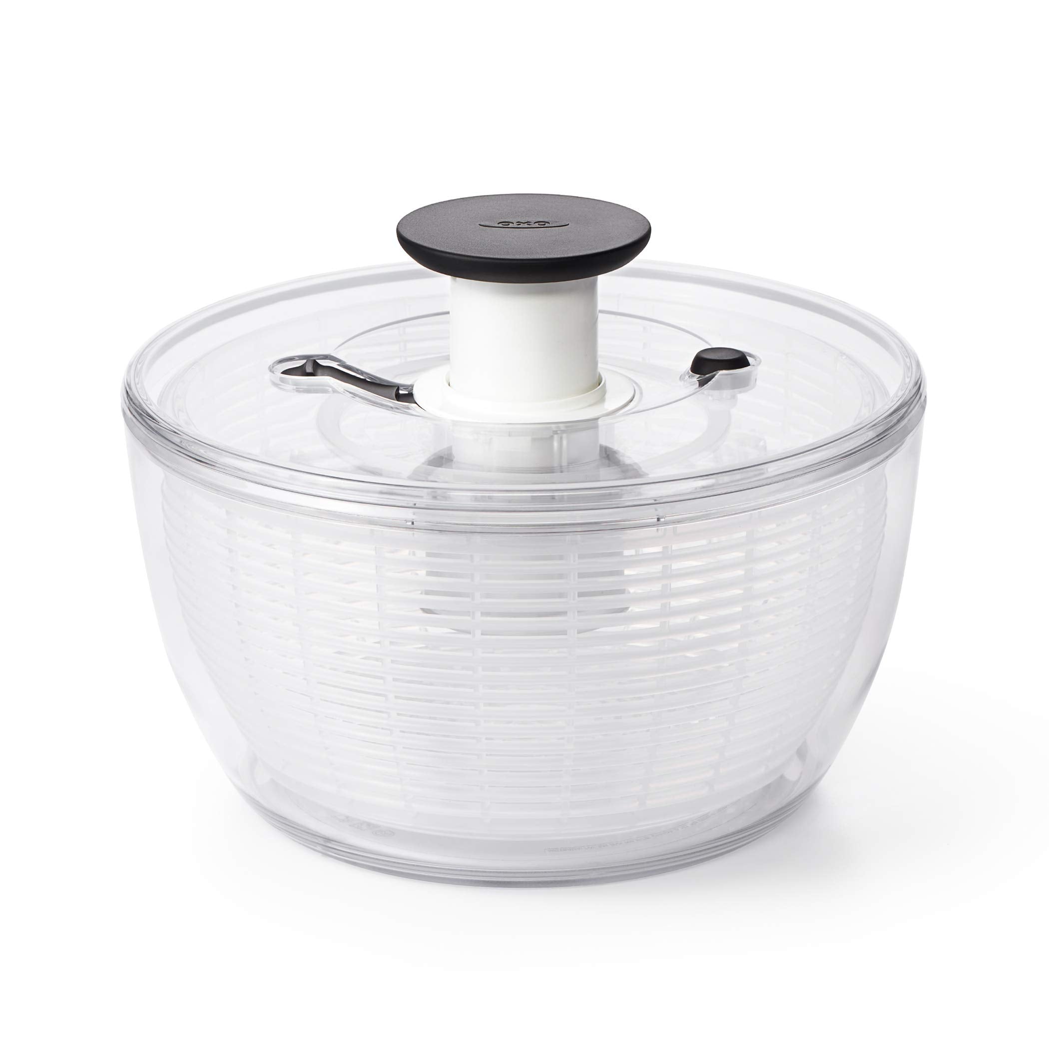 OXO salad spinner bowl with non-slip base for stable countertop prep