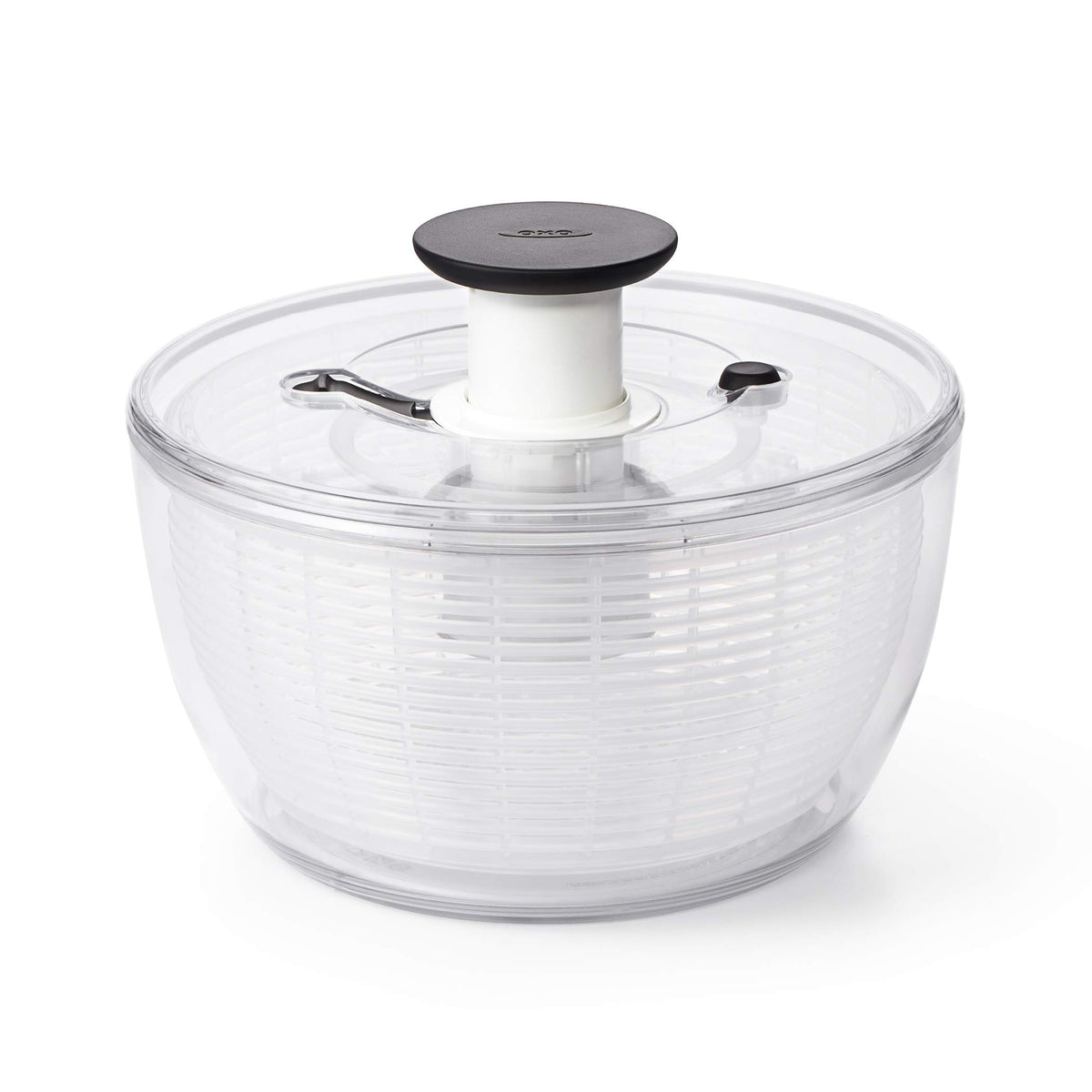OXO salad spinner bowl with non-slip base for stable countertop prep