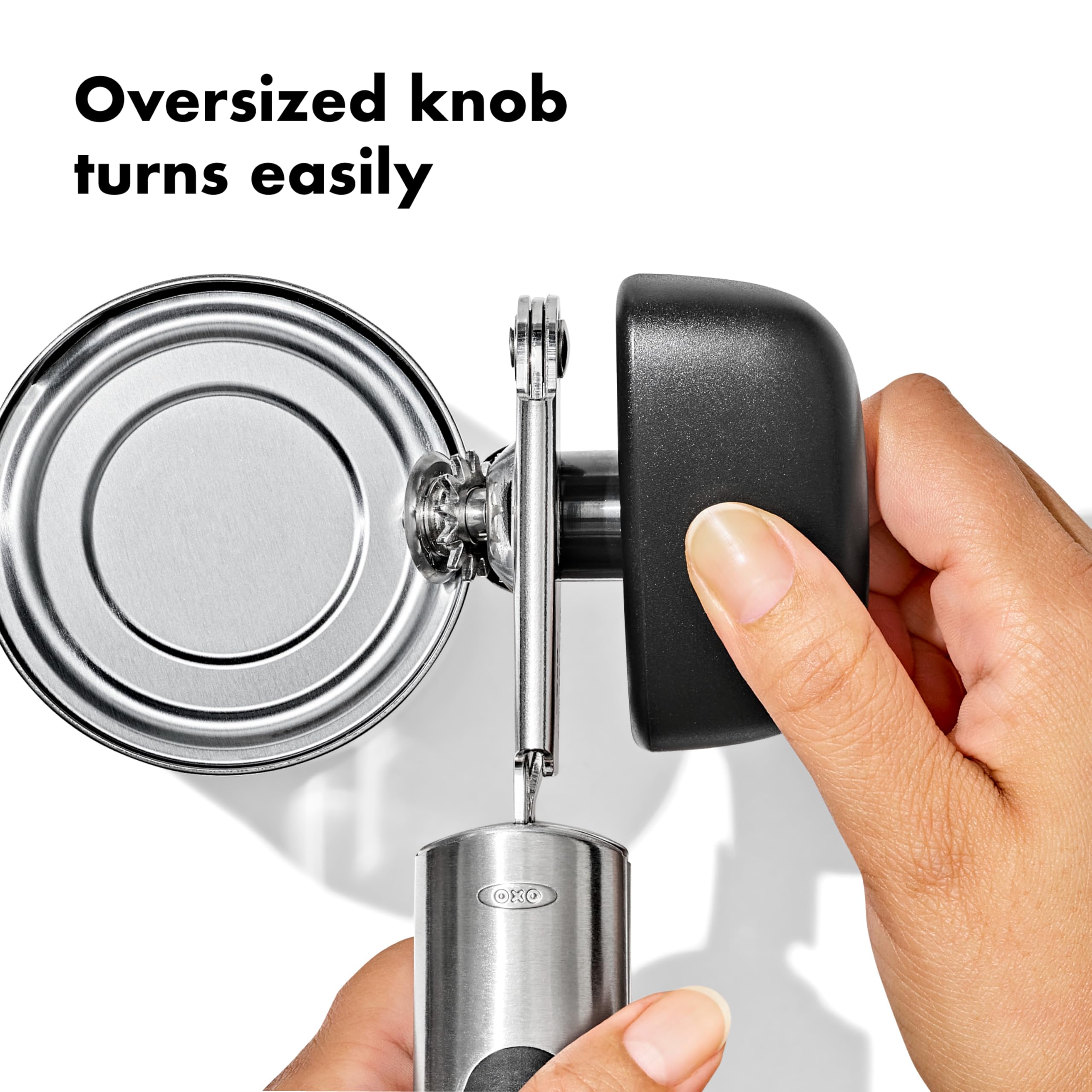OXO SteeL Can Opener featuring built-in bottle opener for convenience