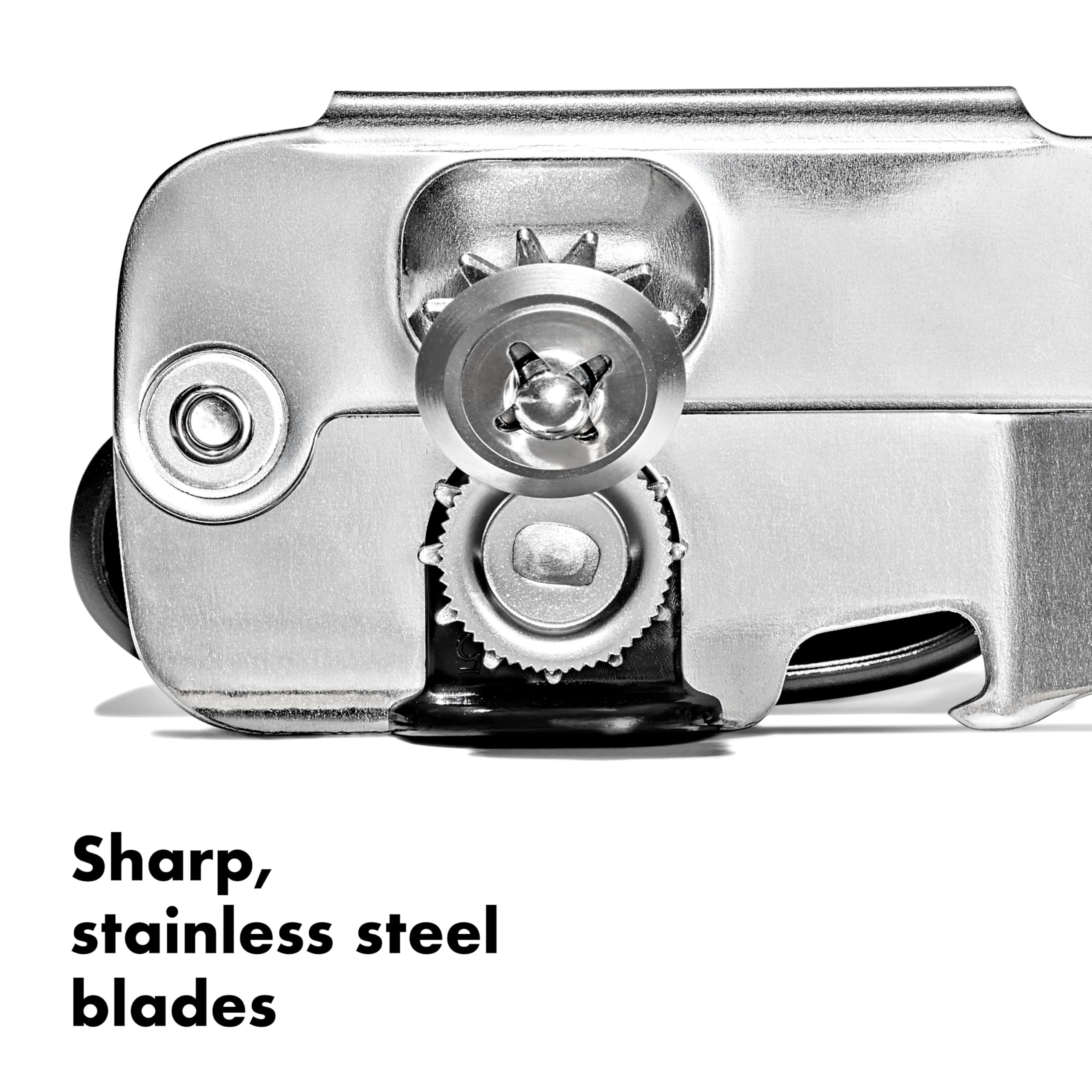 OXO SteeL Can Opener with cushioned handles reducing hand pressure