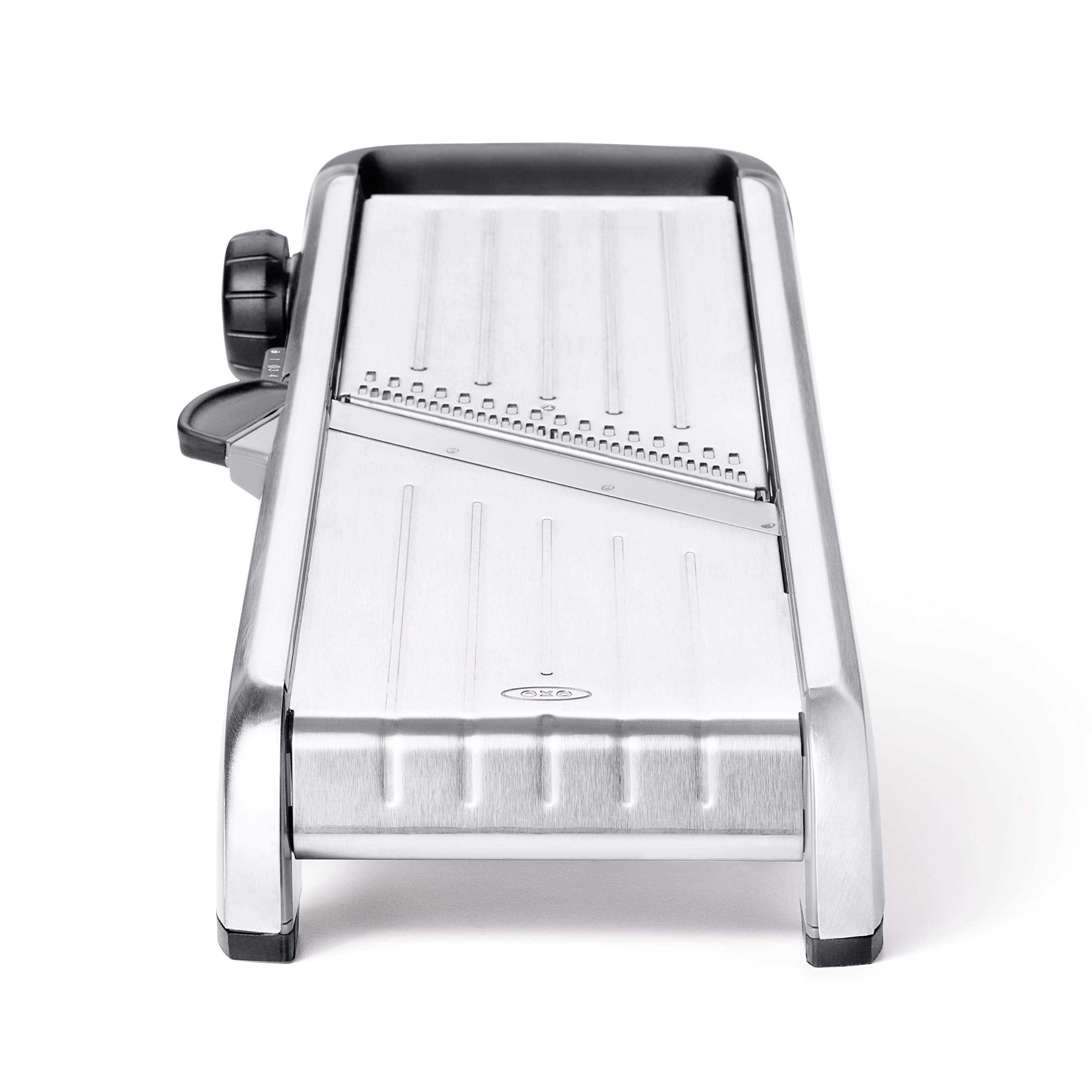 OXO SteeL Mandoline 2.0 thin julienne blade for delicate results.