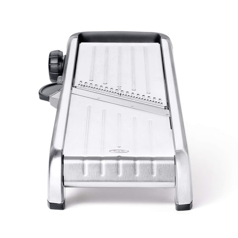 OXO SteeL Mandoline 2.0 thin julienne blade for delicate results.