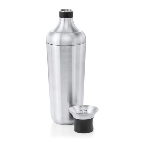 OXO shaker cap jigger shows 1 oz mark for precise pours