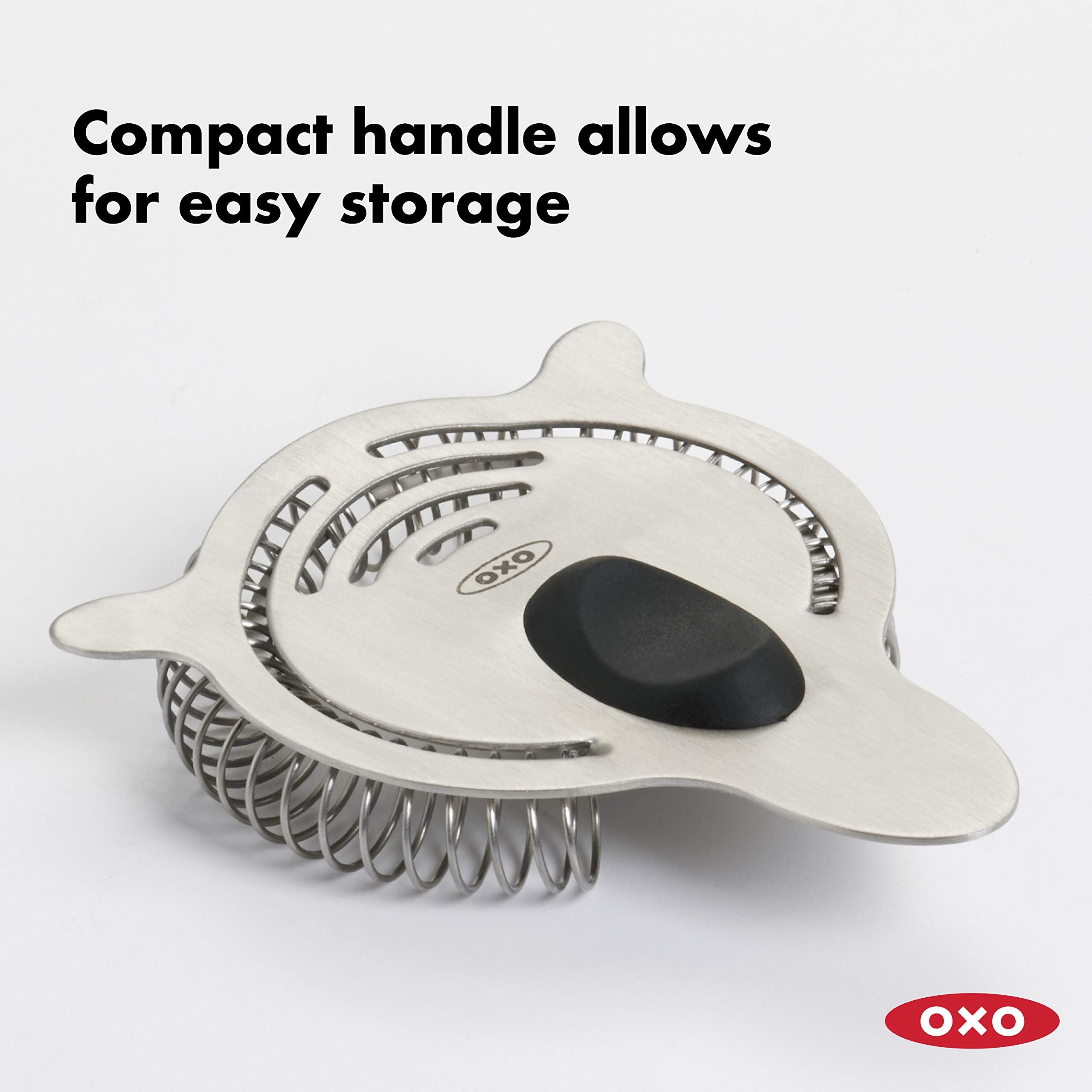 OXO SteeL Cocktail Strainer dishwasher-safe for quick cleanup