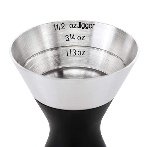 OXO SteeL Double Jigger compact bar tool fits home bars and travel setups.